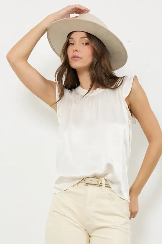 FINN CREW NECK SATIN TOP made by LAmade