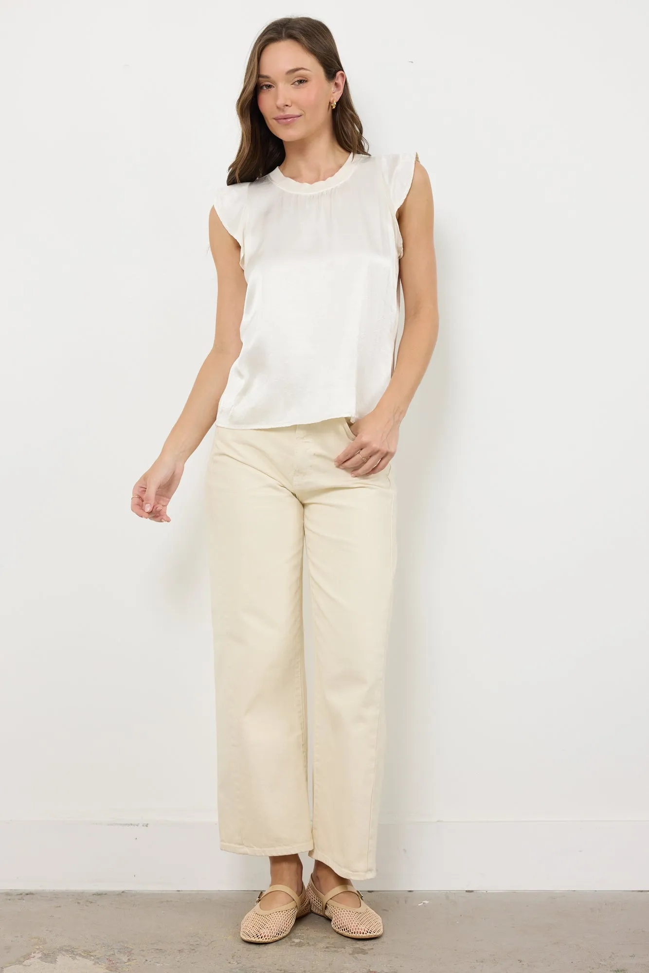 FINN CREW NECK SATIN TOP - FINAL SALE sold by LAmade product image thumbnail 2