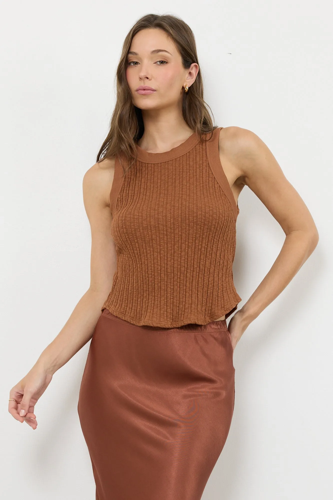 AIDA VARIEGATED STRIPE RACERFRONT TANK sold by LAmade product image thumbnail 3