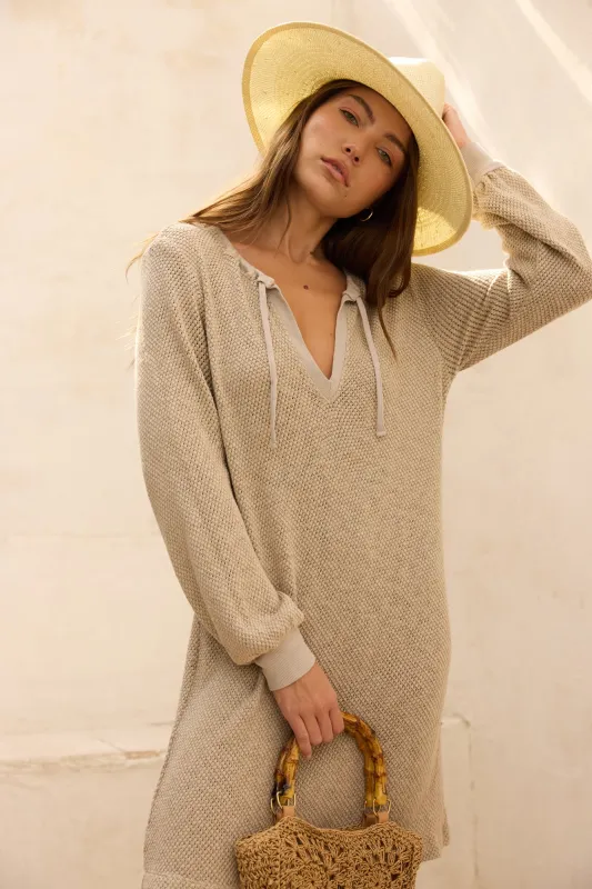 LONG SLEEVE CROCHET SWEATER DRESS made by LAmade