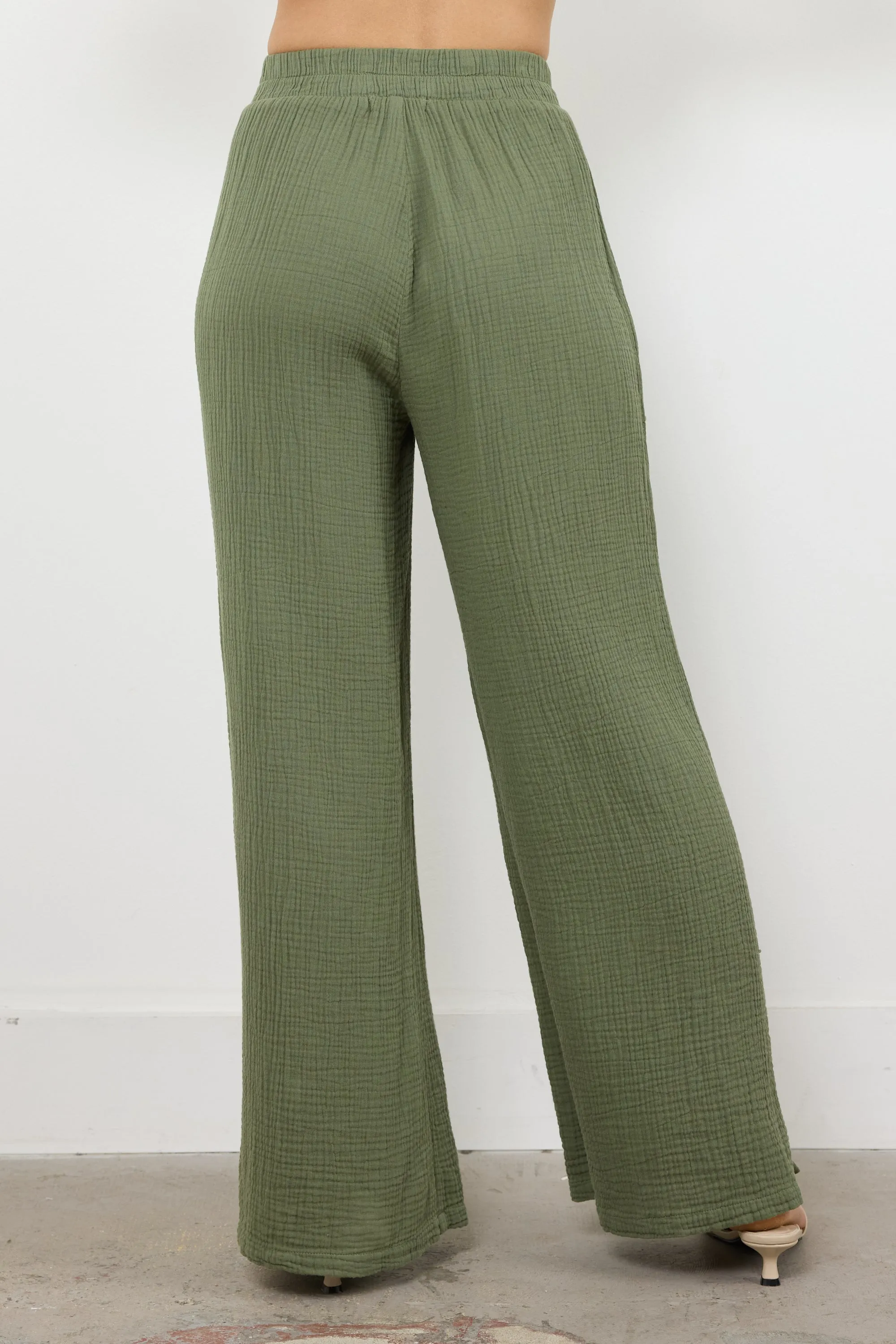 BREEZY GAUZE PANT WITH SIDE SLIT sold by LAmade product image thumbnail 5