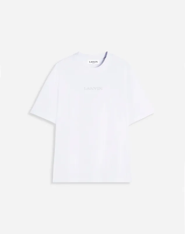 WHITE LANVIN EMBROIDERED T-SHIRT sold by Lanvin