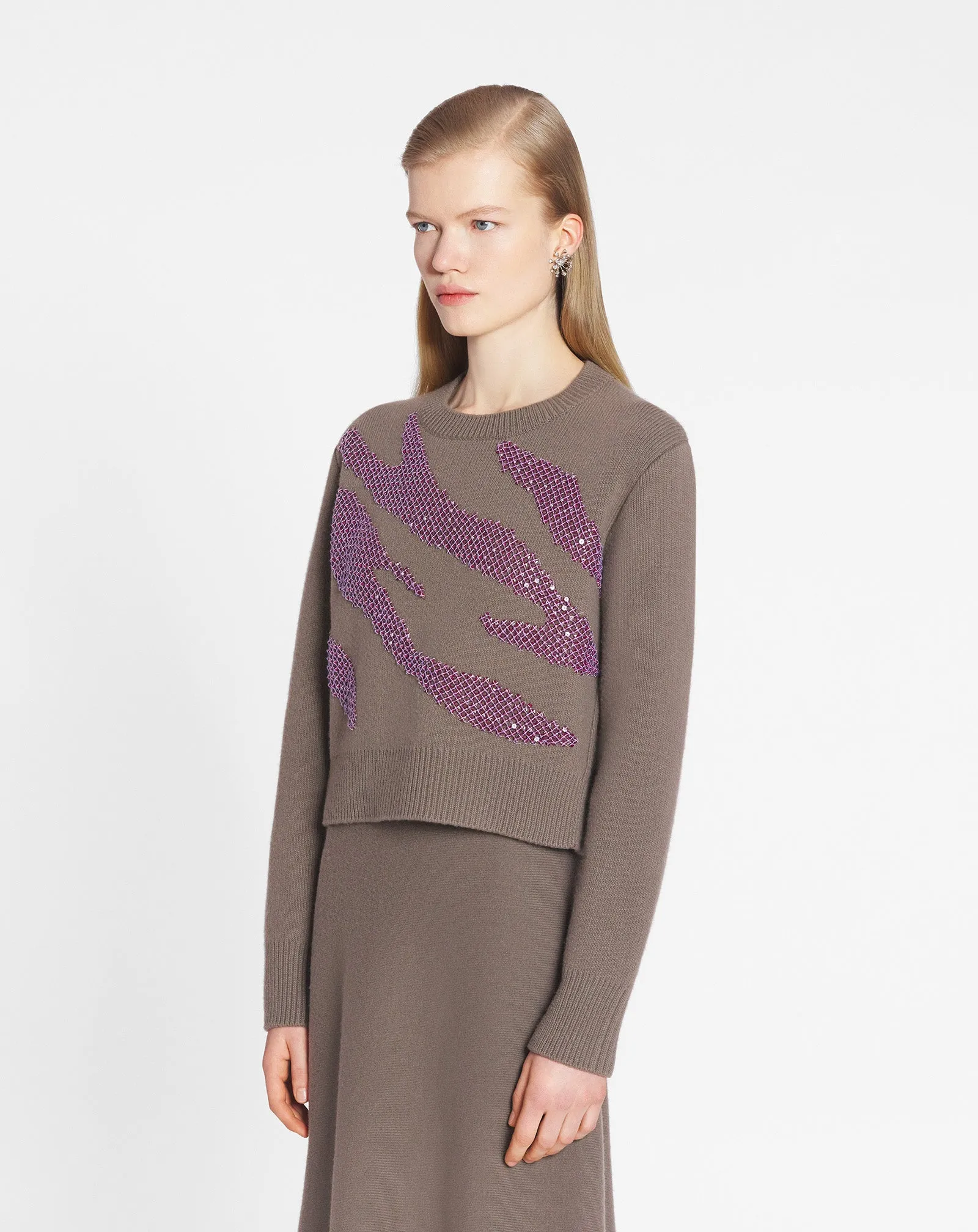 EMBROIDERED KNIT SWEATER sold by Lanvin product image thumbnail 3