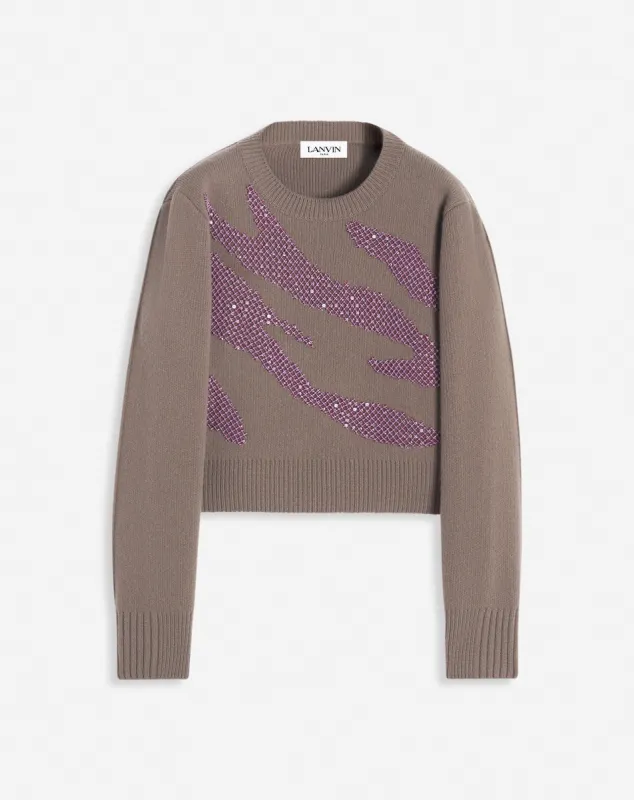 EMBROIDERED KNIT SWEATER sold by Lanvin