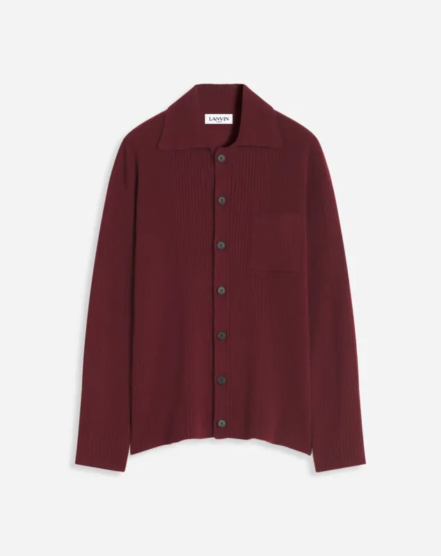 POLO-NECK RIBBED CARDIGAN sold by Lanvin