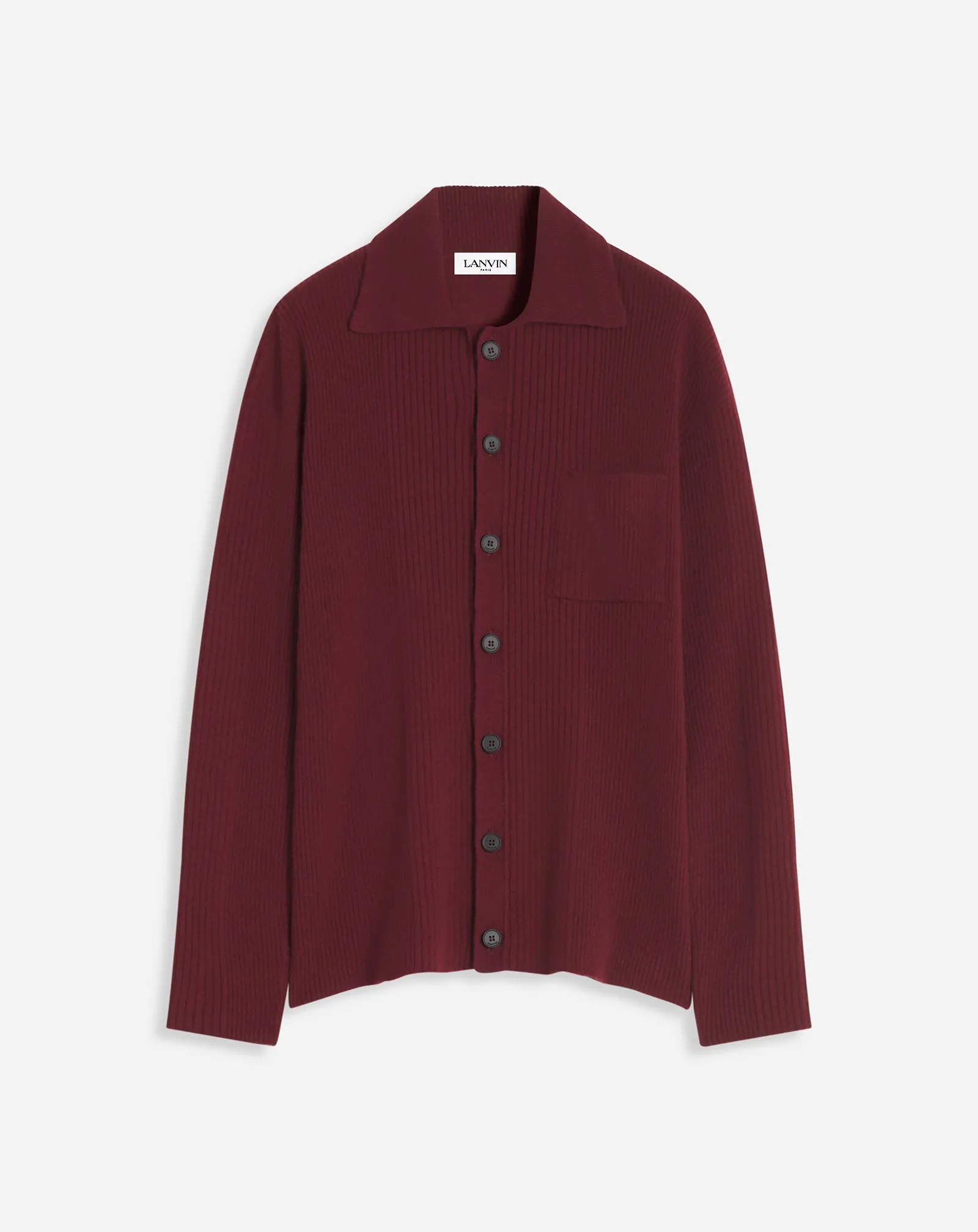 POLO-NECK RIBBED CARDIGAN sold by Lanvin