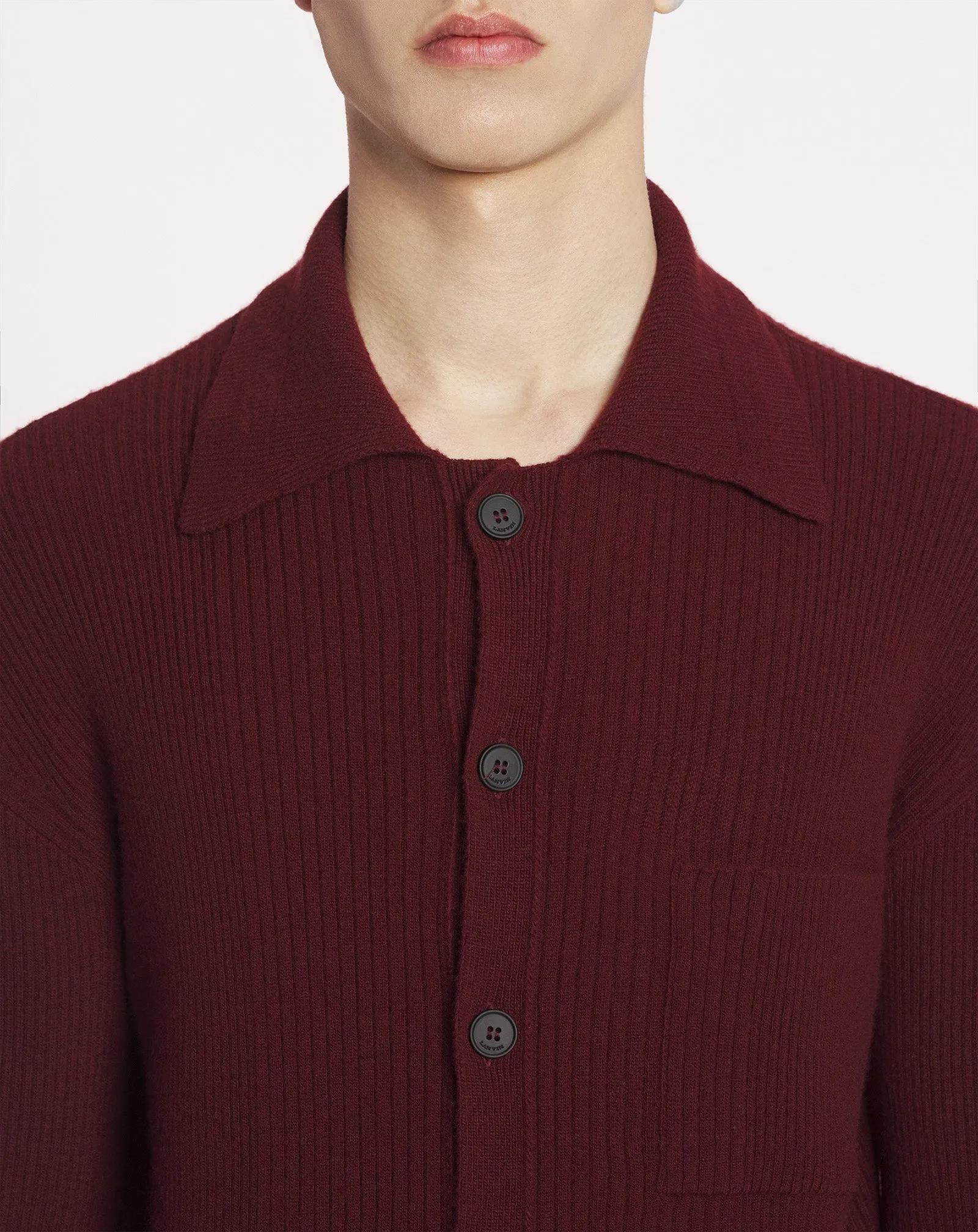 POLO-NECK RIBBED CARDIGAN sold by Lanvin product image thumbnail 5