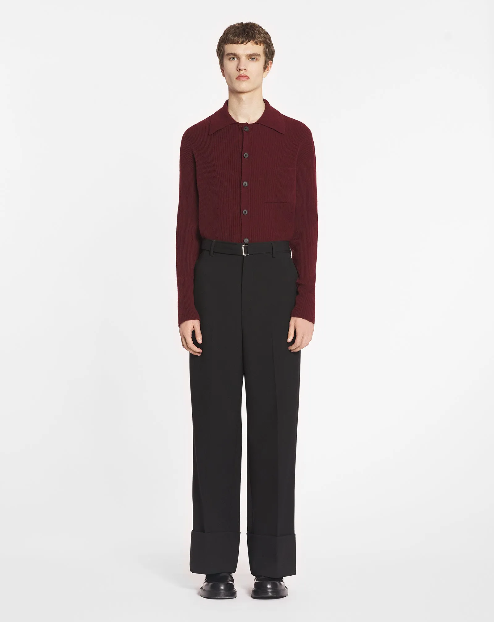 POLO-NECK RIBBED CARDIGAN sold by Lanvin product image thumbnail 2