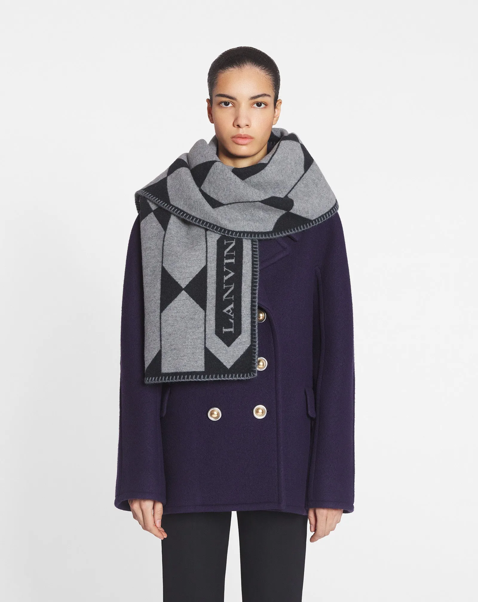 LANVIN LABEL SCARF IN WOOL sold by Lanvin product image thumbnail 2