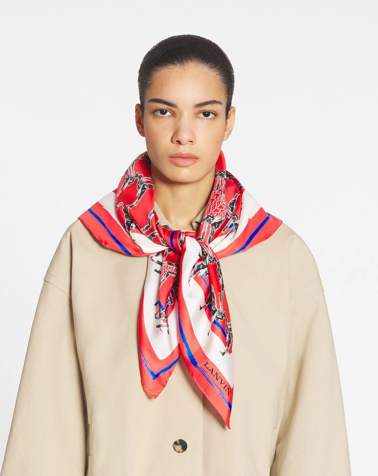 SILK SCARF WITH A SPORTS PRINT sold by Lanvin product image thumbnail 3