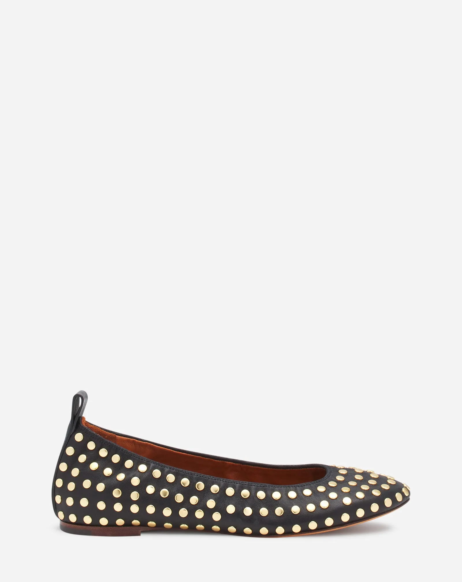 THE LEATHER BALLERINA FLAT WITH STUDS sold by Lanvin