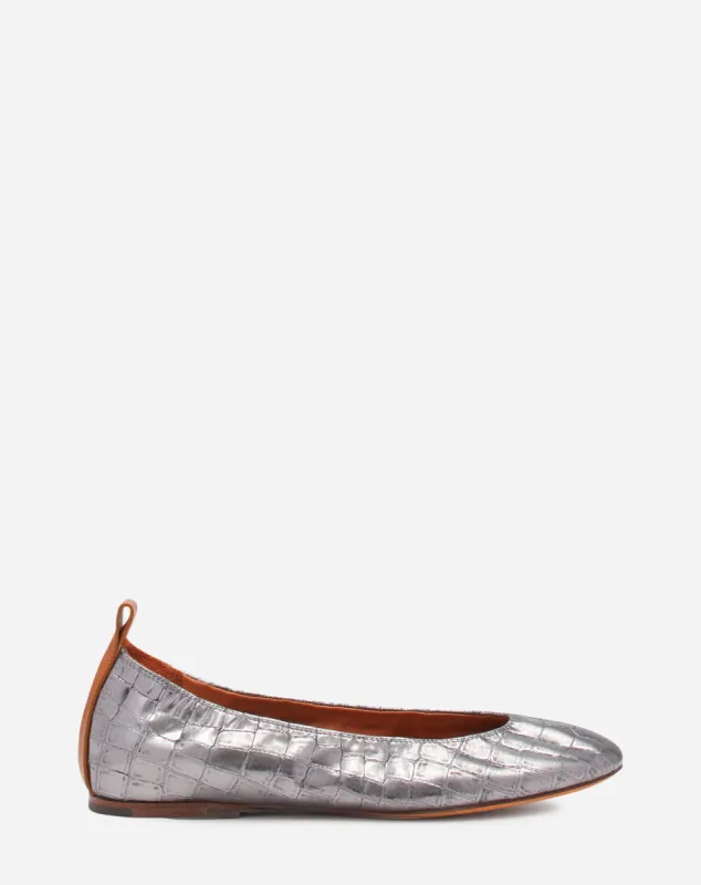 THE BALLERINA IN CROCODILE-EFFECT LEATHER sold by Lanvin