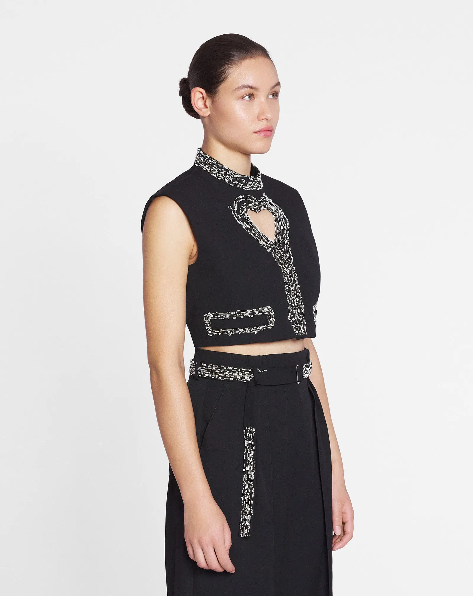 SHORT SLEEVELESS JACKET WITH A HEART DETAIL sold by Lanvin product image thumbnail 3