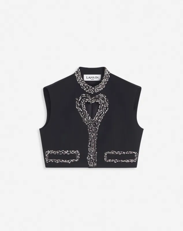 SHORT SLEEVELESS JACKET WITH A HEART DETAIL sold by Lanvin