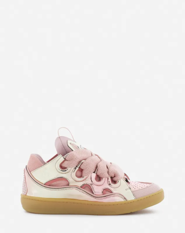 CURB SNEAKERS IN METALLIC LEATHER sold by Lanvin