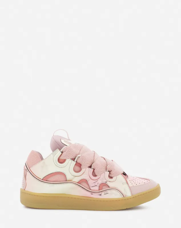 CURB SNEAKERS IN METALLIC LEATHER sold by Lanvin