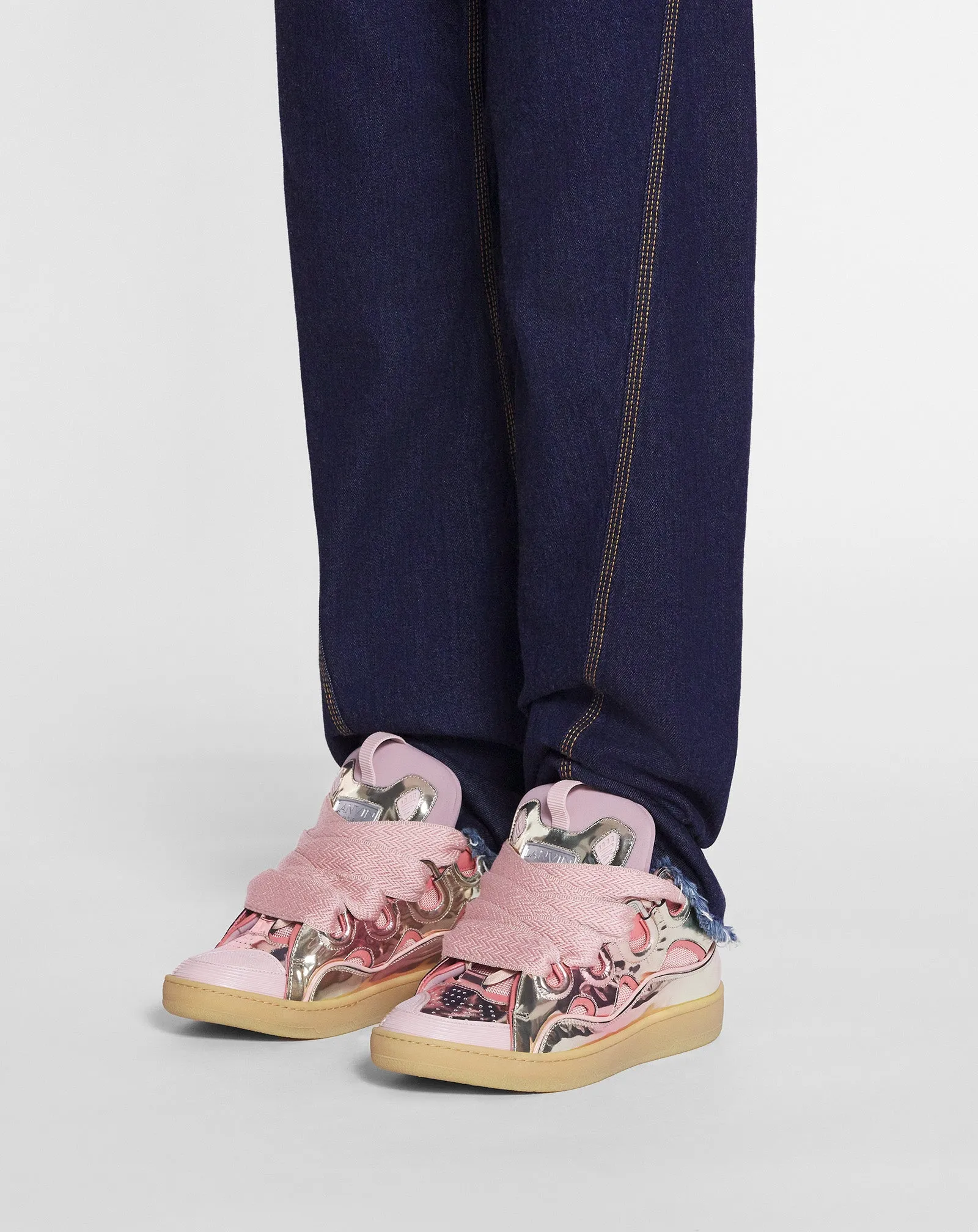 CURB SNEAKERS IN METALLIC LEATHER sold by Lanvin product image thumbnail 2