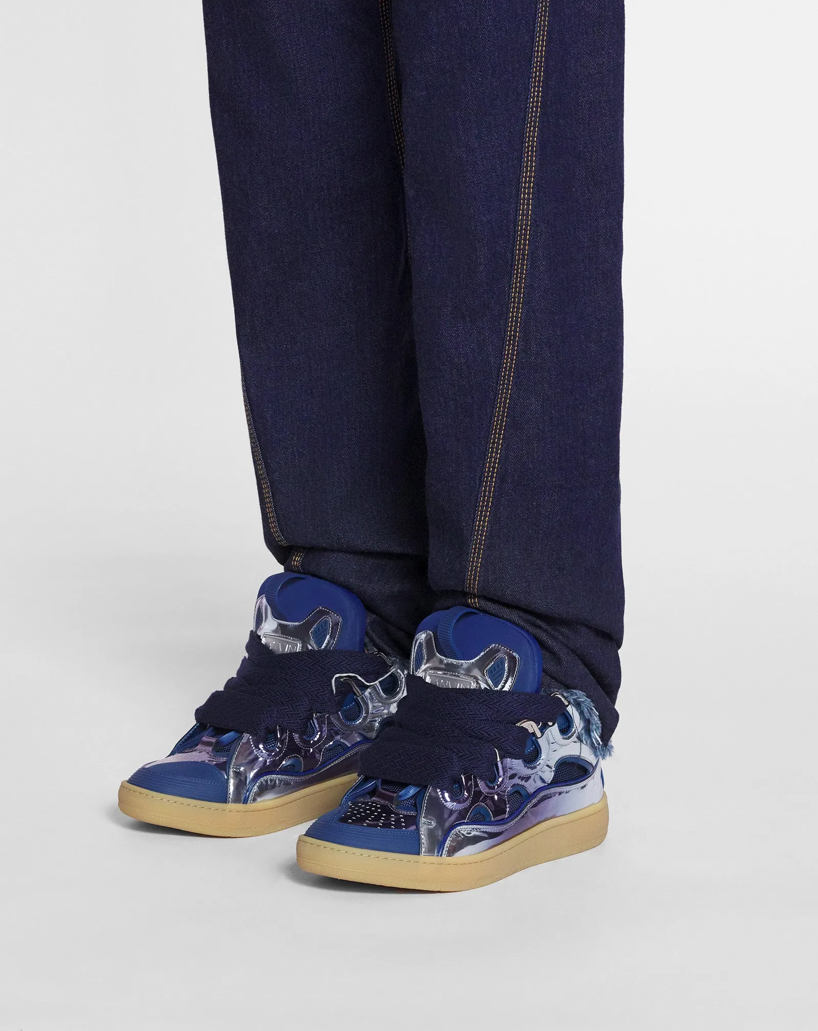 CURB SNEAKERS IN METALLIC LEATHER sold by Lanvin product image thumbnail 2