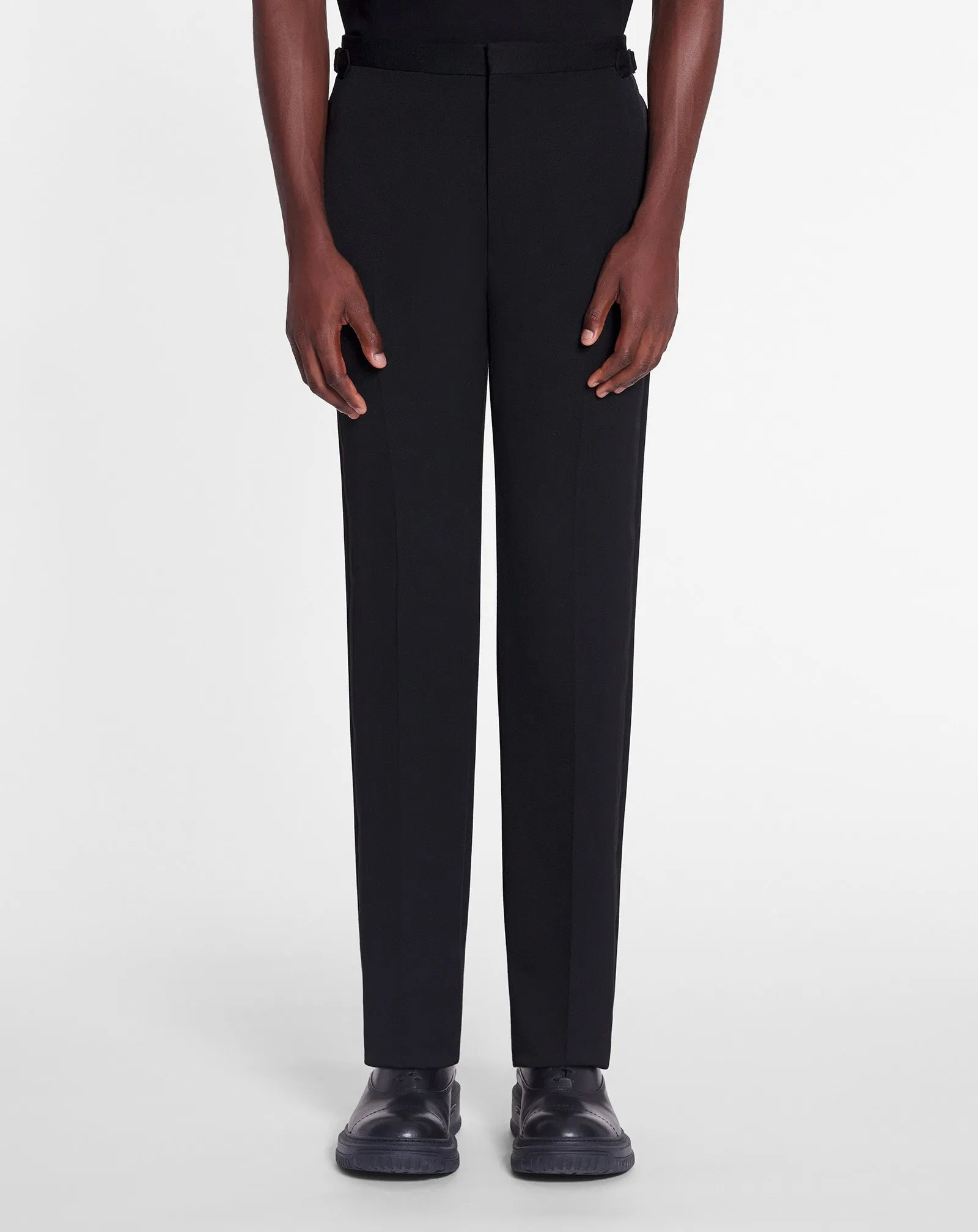 FITTED TAILORED PANTS WITH SATIN BANDS sold by Lanvin product image thumbnail 3