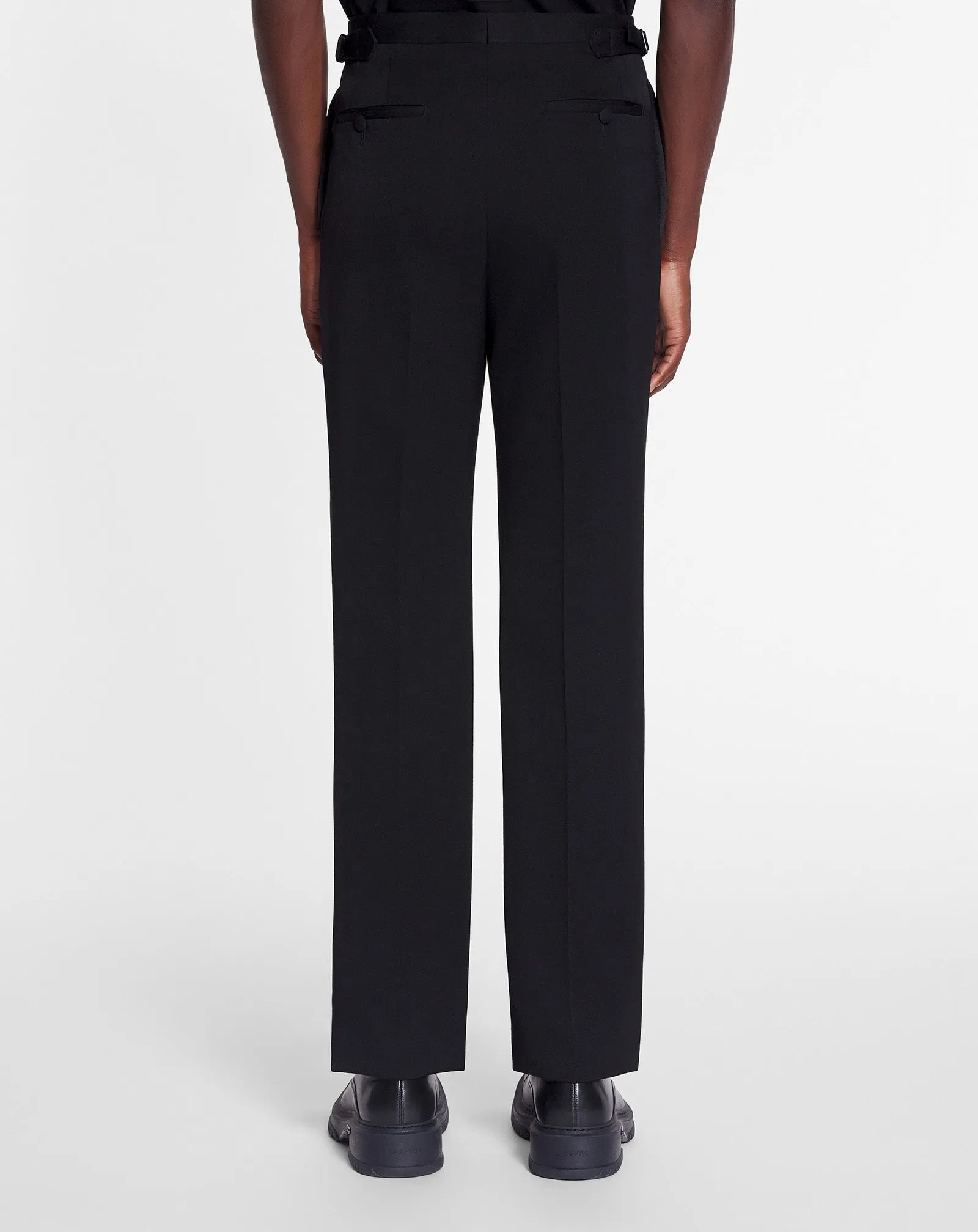 FITTED TAILORED PANTS WITH SATIN BANDS sold by Lanvin product image thumbnail 4
