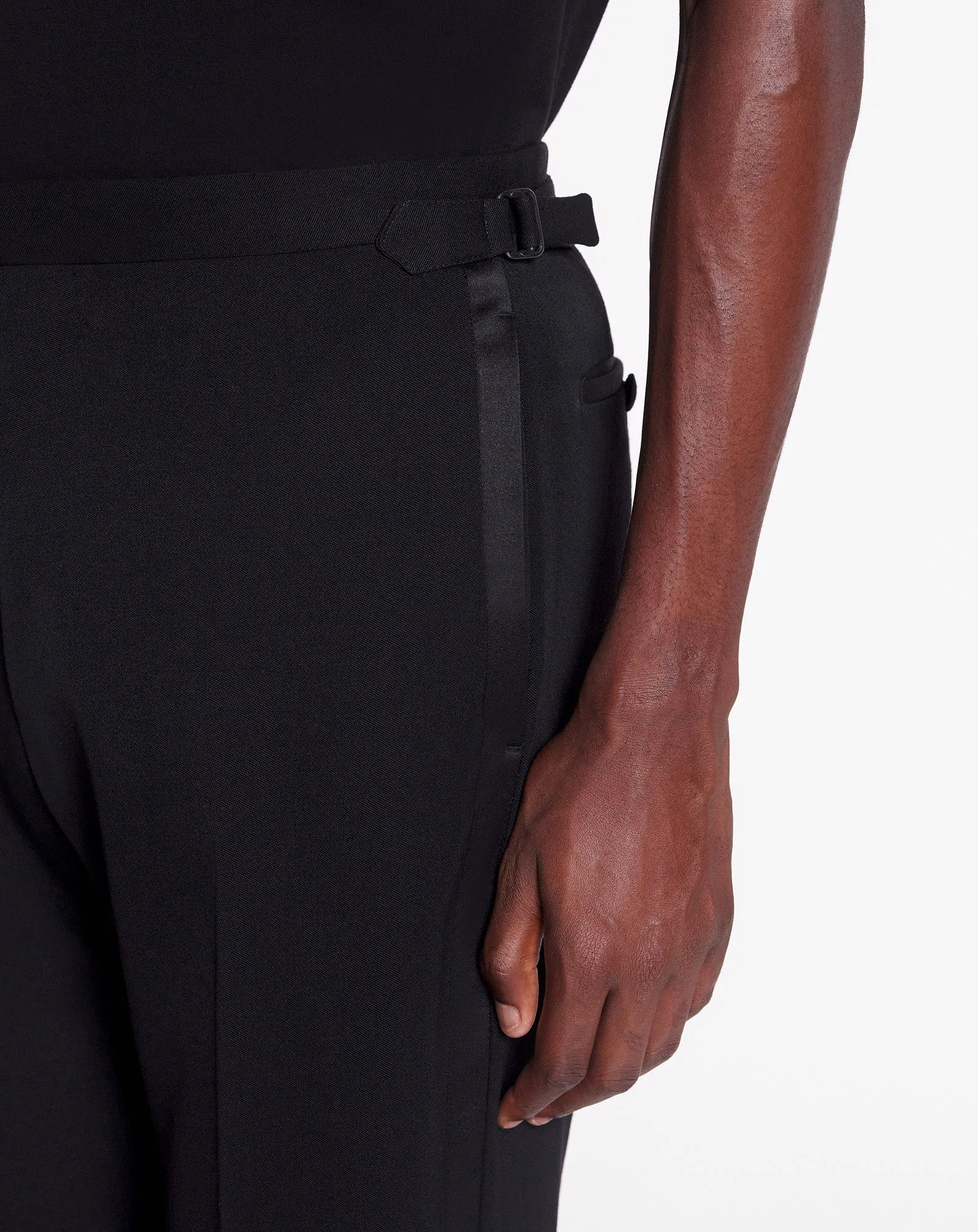 FITTED TAILORED PANTS WITH SATIN BANDS sold by Lanvin product image thumbnail 5