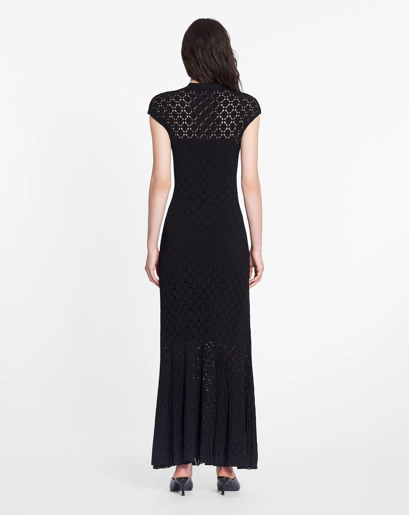 LONG DRESS IN LACE EFFECT KNIT sold by Lanvin product image thumbnail 4