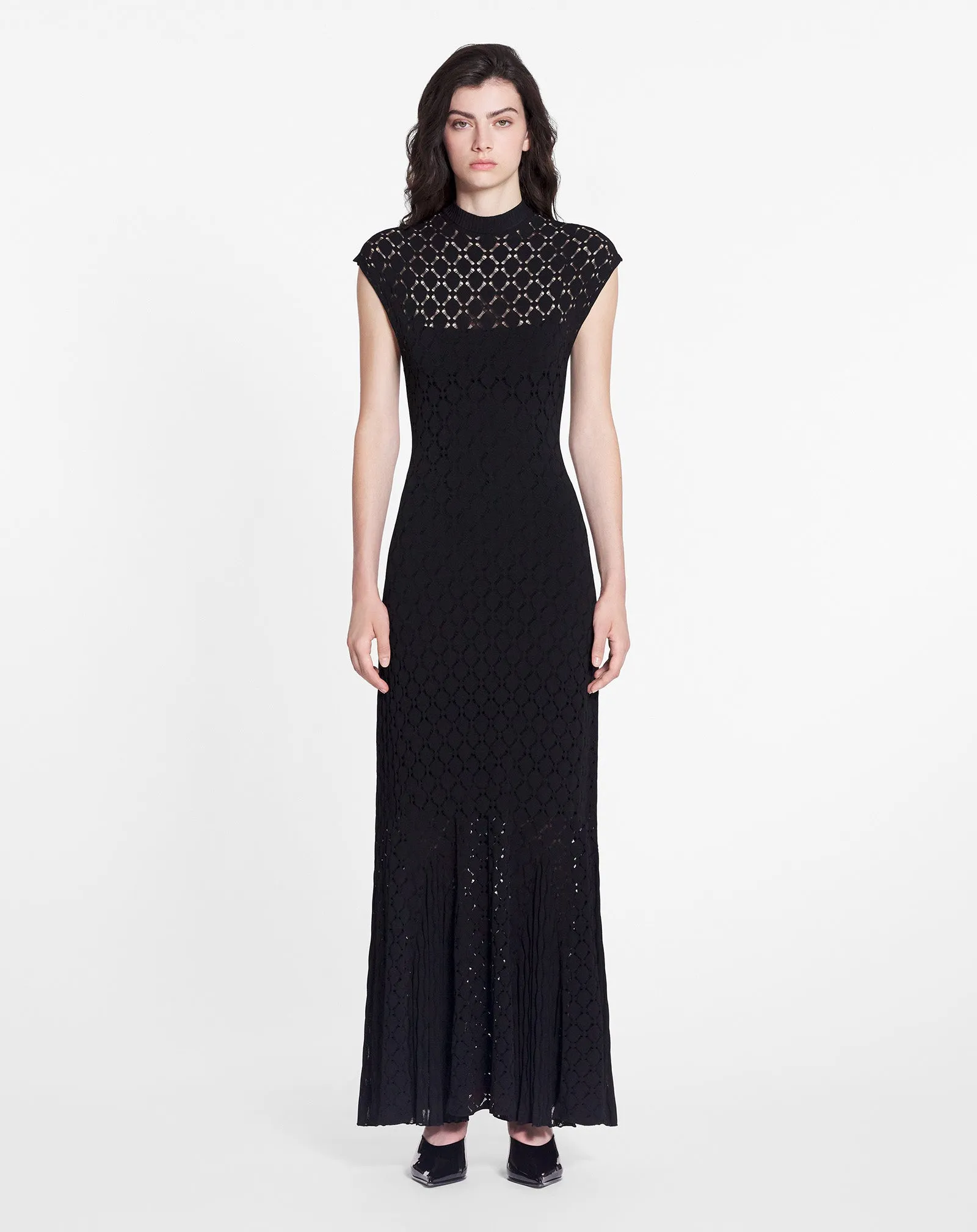 LONG DRESS IN LACE EFFECT KNIT sold by Lanvin product image thumbnail 2