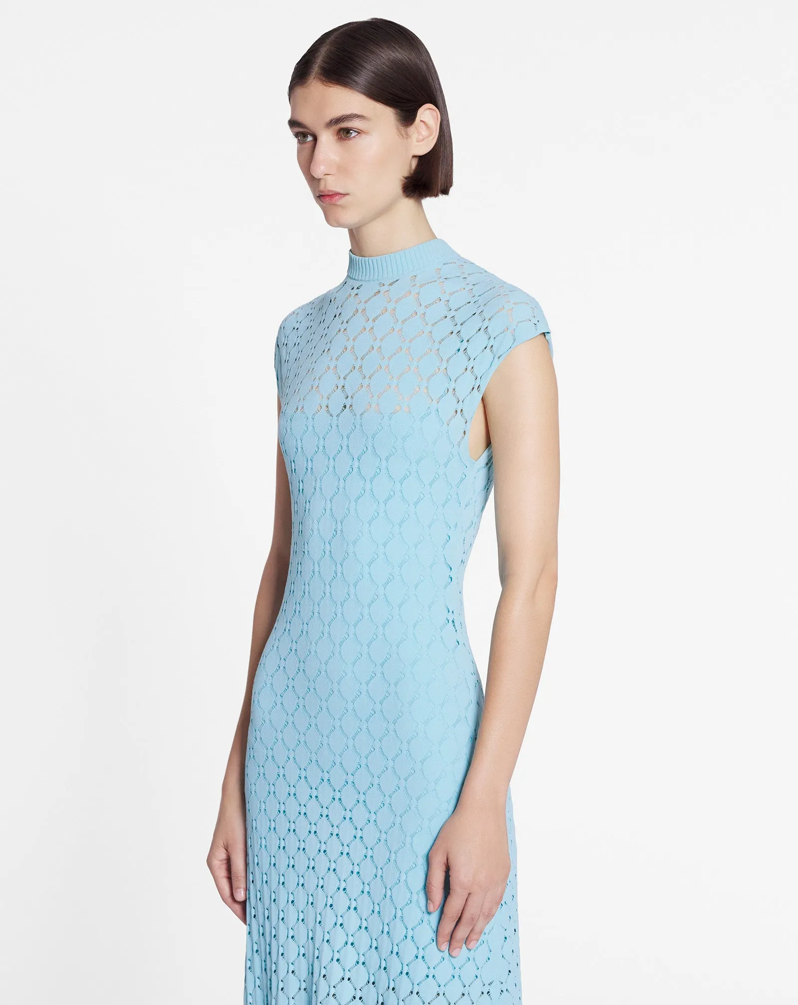 LONG DRESS IN LACE EFFECT KNIT sold by Lanvin product image thumbnail 3