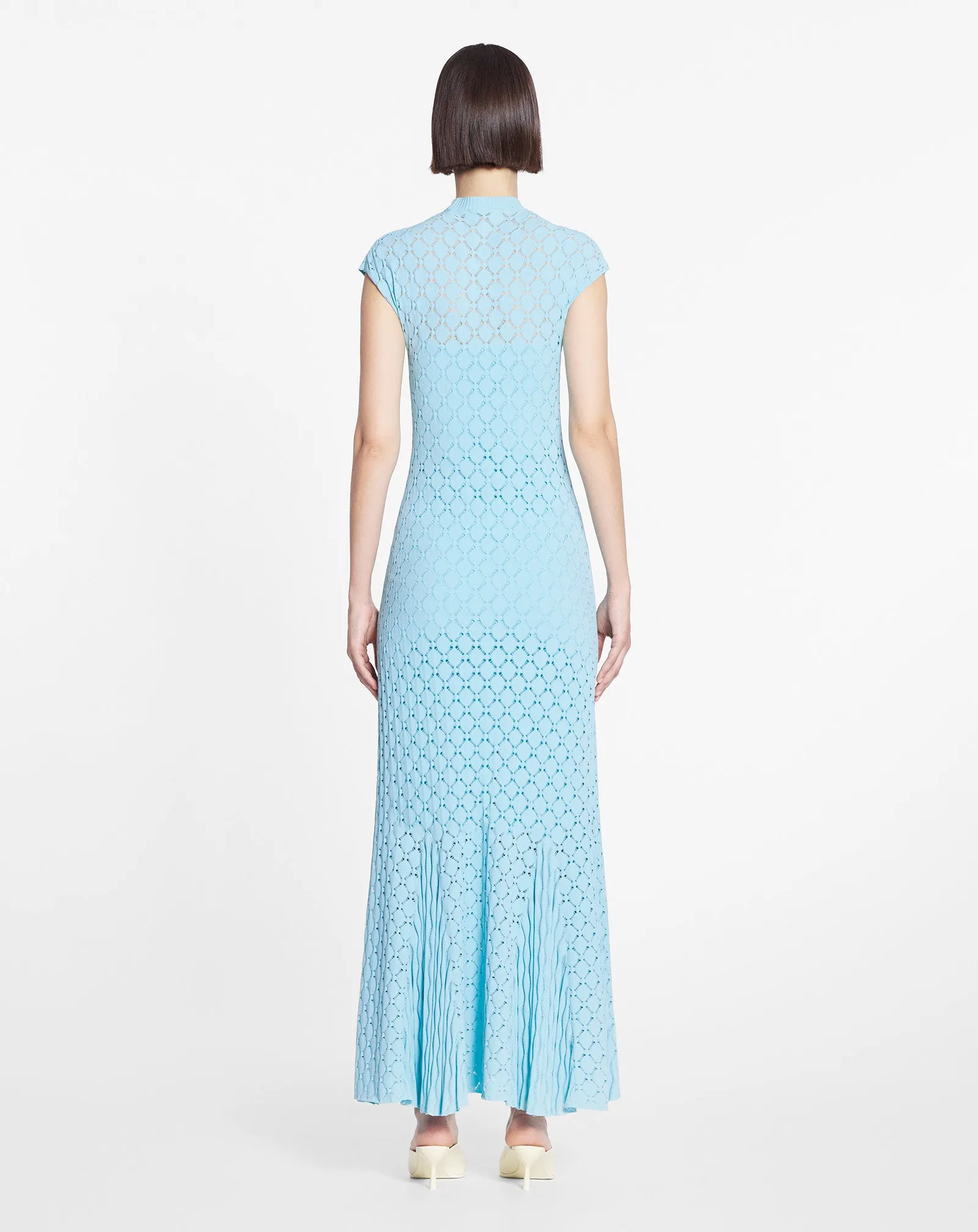 LONG DRESS IN LACE EFFECT KNIT sold by Lanvin product image thumbnail 4