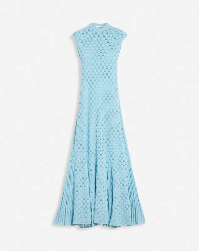 LONG DRESS IN LACE EFFECT KNIT sold by Lanvin