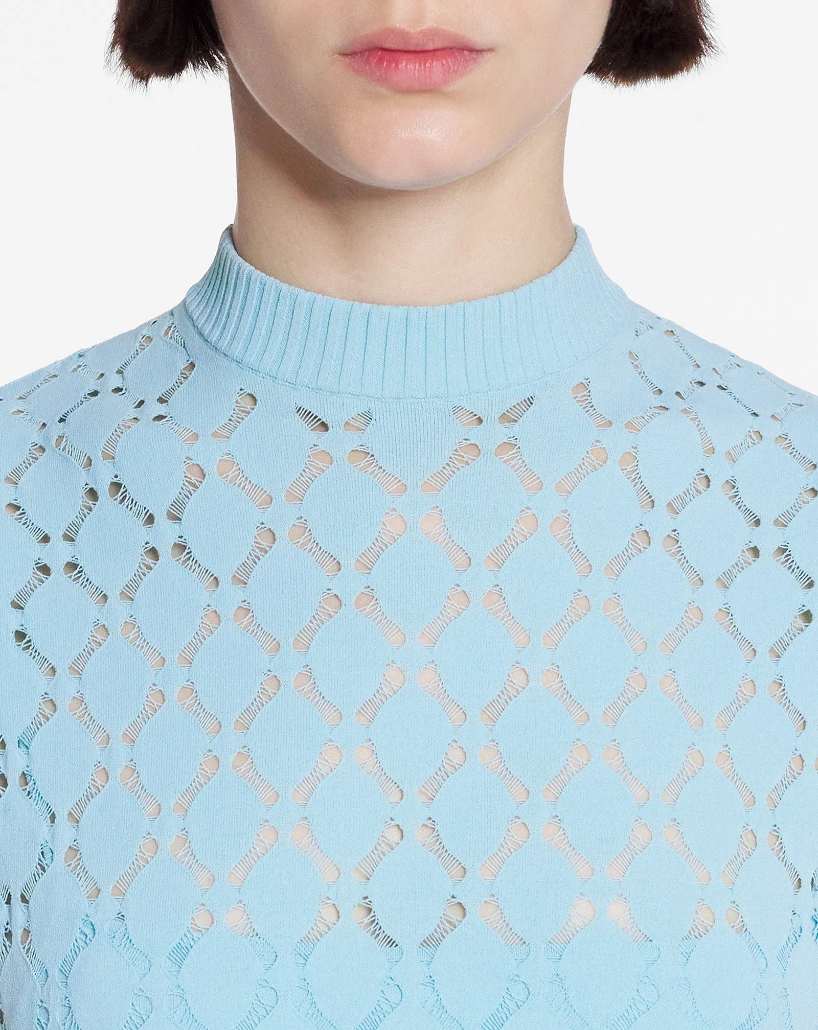 LONG DRESS IN LACE EFFECT KNIT sold by Lanvin product image thumbnail 5