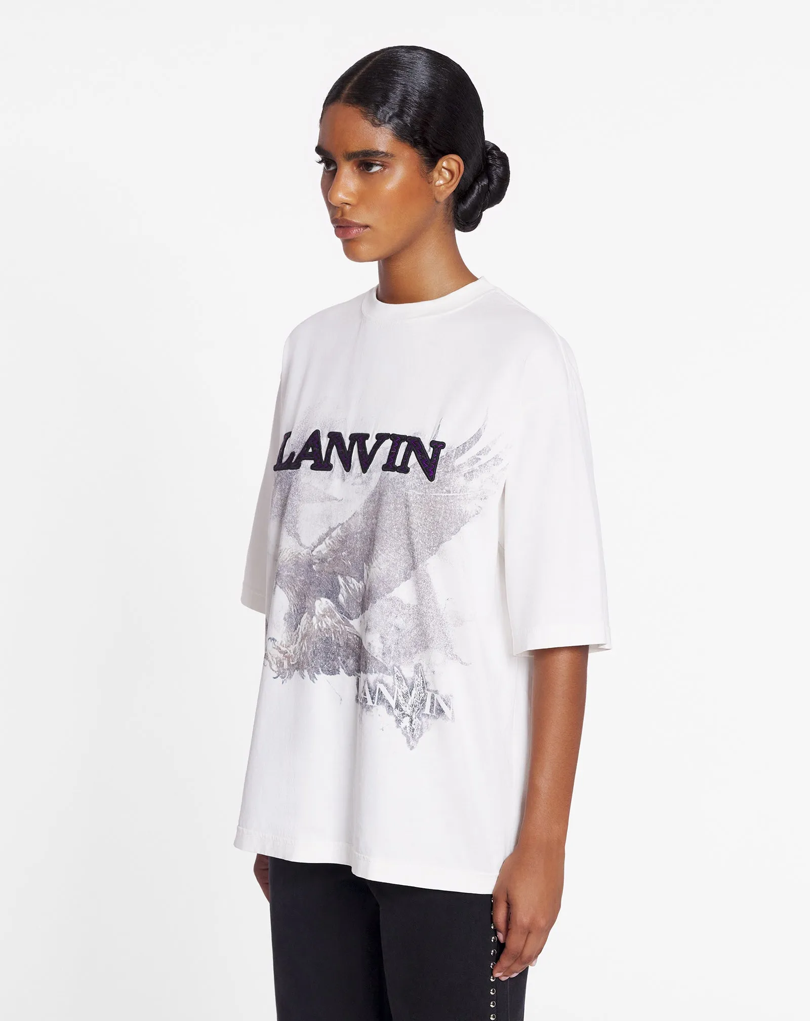 LANVIN X FUTURE UNISEX EAGLE PRINT LOOSE-FIT T-SHIRT sold by Lanvin product image thumbnail 5
