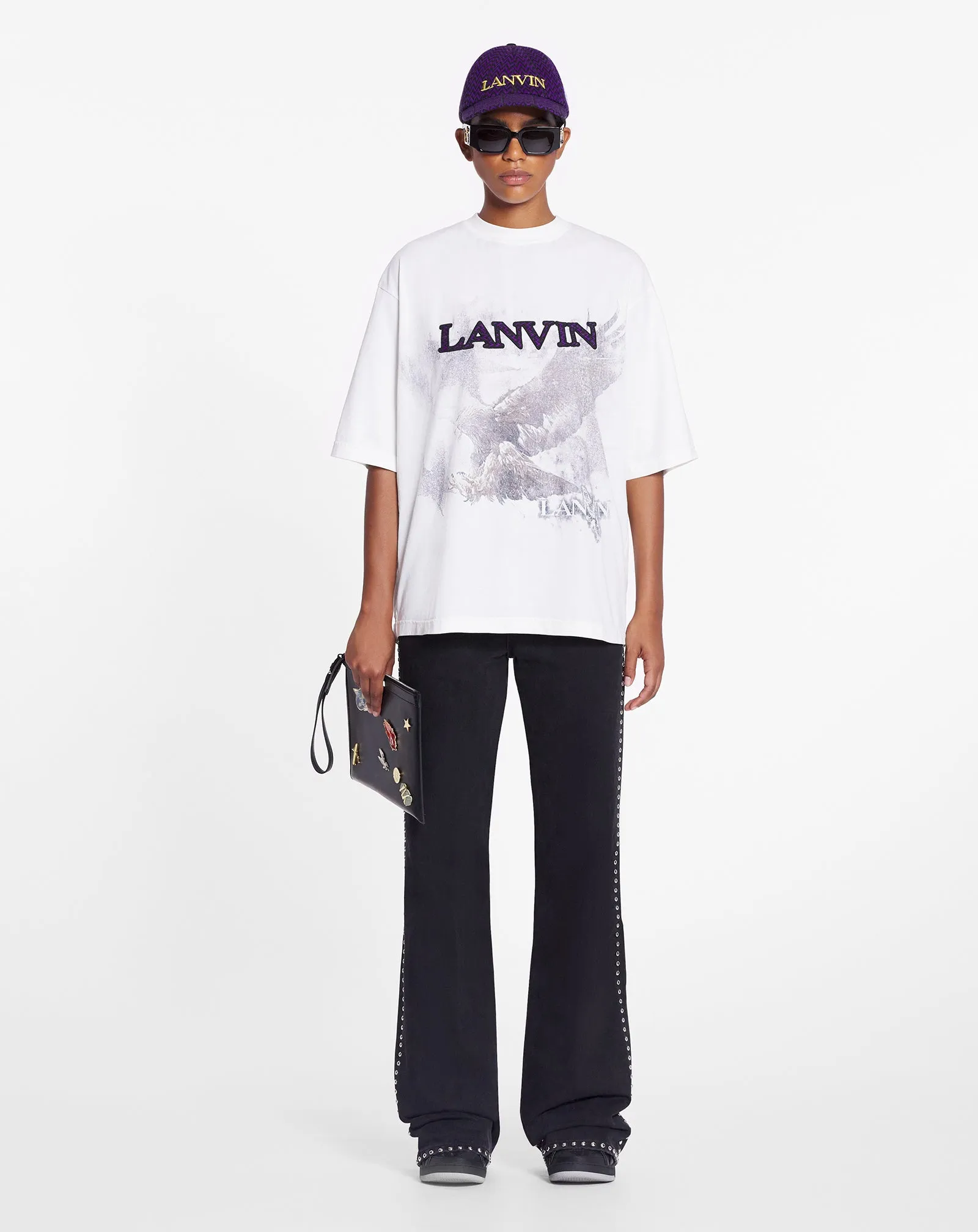 LANVIN X FUTURE UNISEX EAGLE PRINT LOOSE-FIT T-SHIRT sold by Lanvin product image thumbnail 3