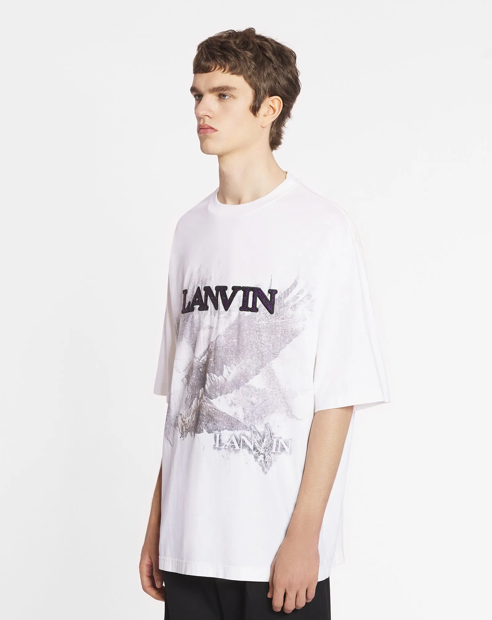LANVIN X FUTURE UNISEX EAGLE PRINT LOOSE-FIT T-SHIRT sold by Lanvin product image thumbnail 4