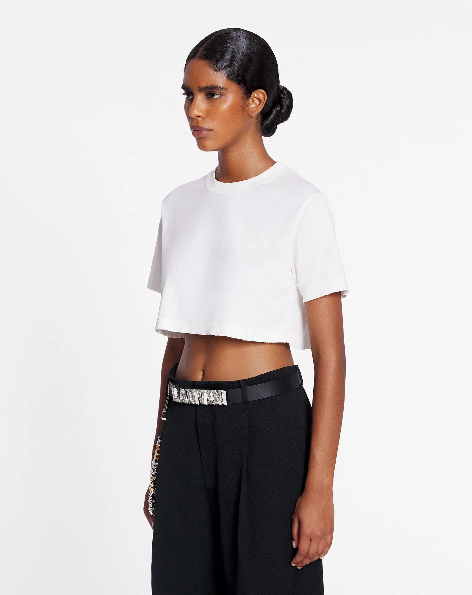 LANVIN X FUTURE CROPPED PRINTED T-SHIRT sold by Lanvin product image thumbnail 4