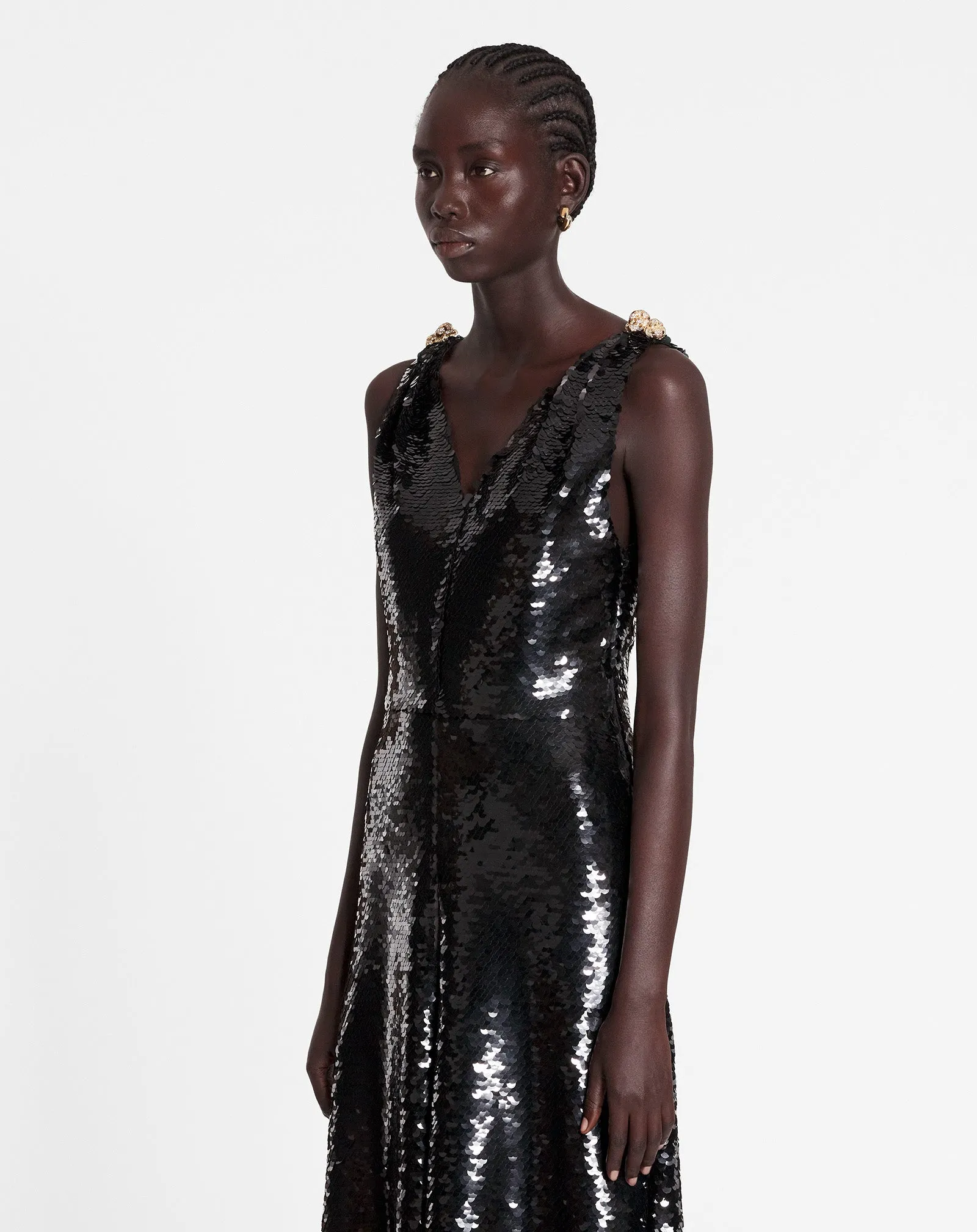 LONG EMBROIDERED SLEEVELESS DRESS sold by Lanvin product image thumbnail 3