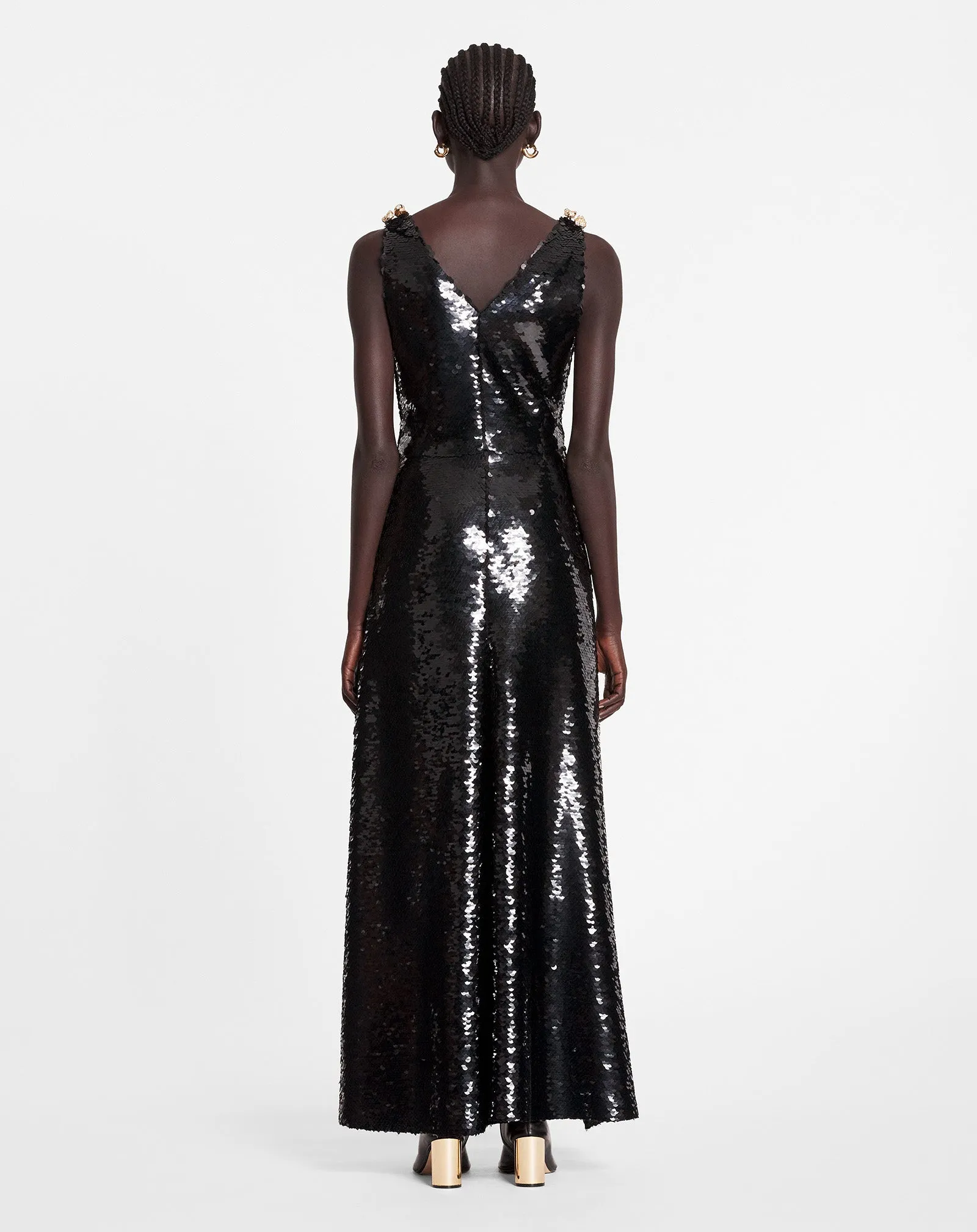 LONG EMBROIDERED SLEEVELESS DRESS sold by Lanvin product image thumbnail 4