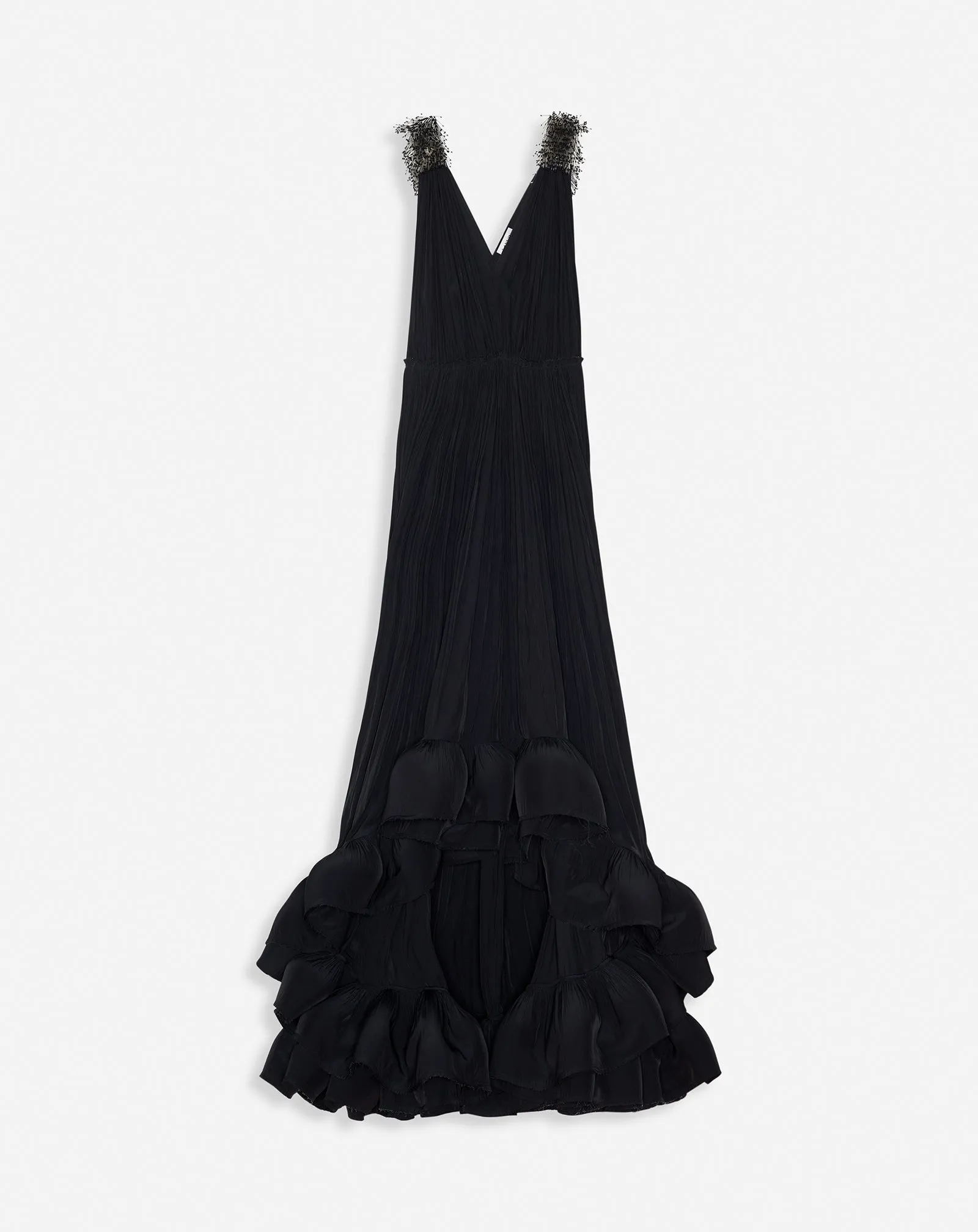 LONG EMBROIDERED CHARMEUSE EVENING GOWN sold by Lanvin