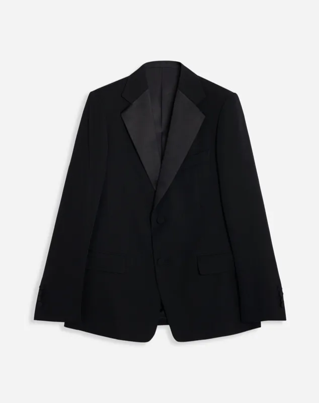 SINGLE-BREASTED FLAP POCKETS JACKET WITH SATIN LAPELS sold by Lanvin