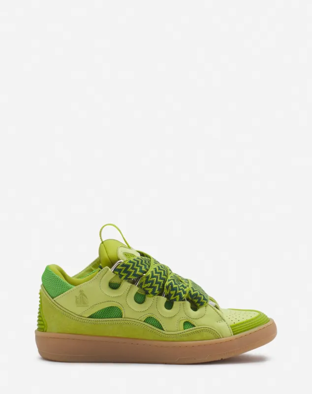 LEATHER CURB SNEAKERS sold by Lanvin