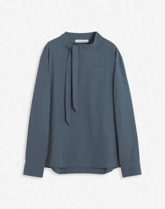 FLUID COTTON ASCOT COLLAR TOP sold by Lanvin