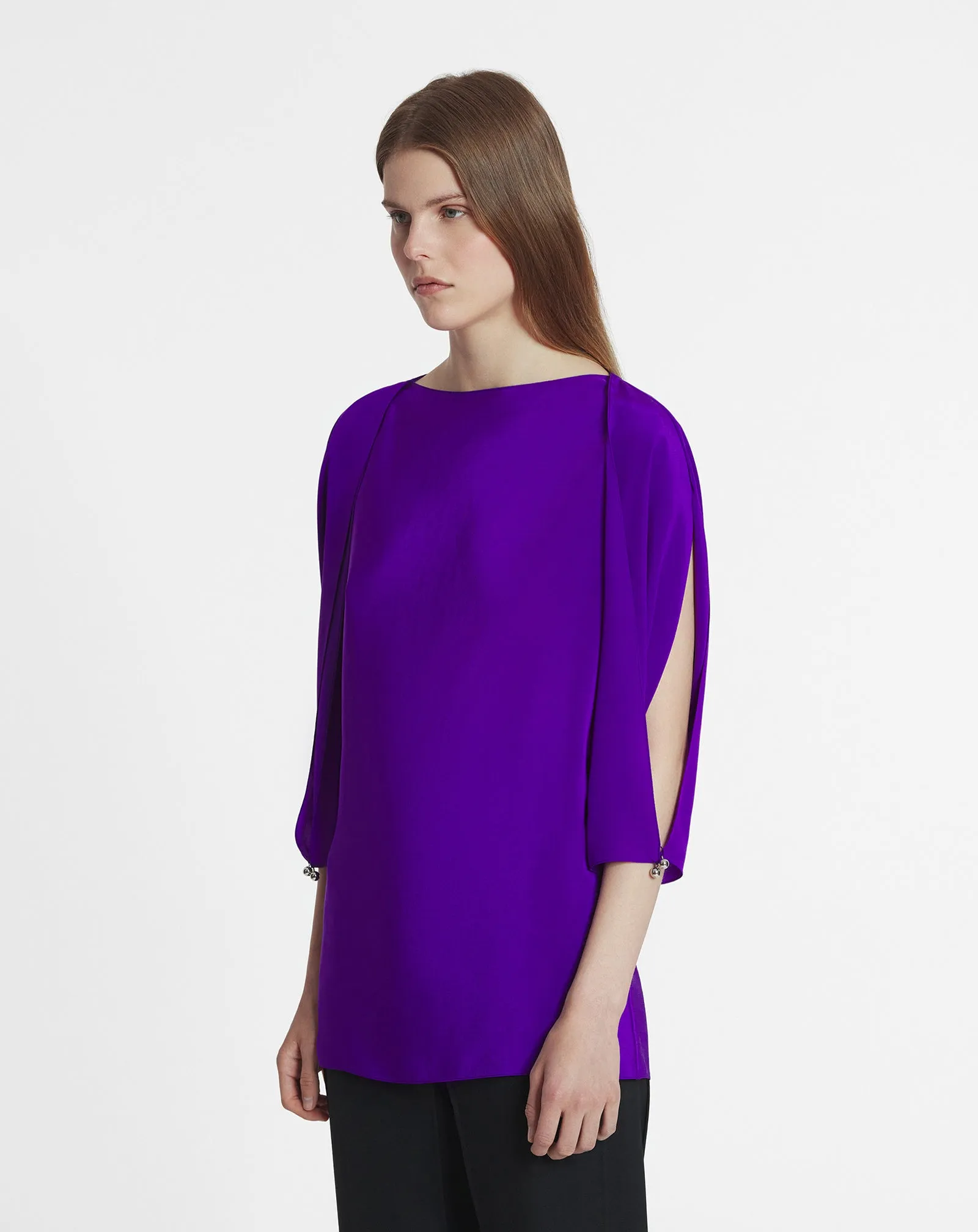 SILK TOP WITH OPENWORK SLEEVES sold by Lanvin product image thumbnail 4