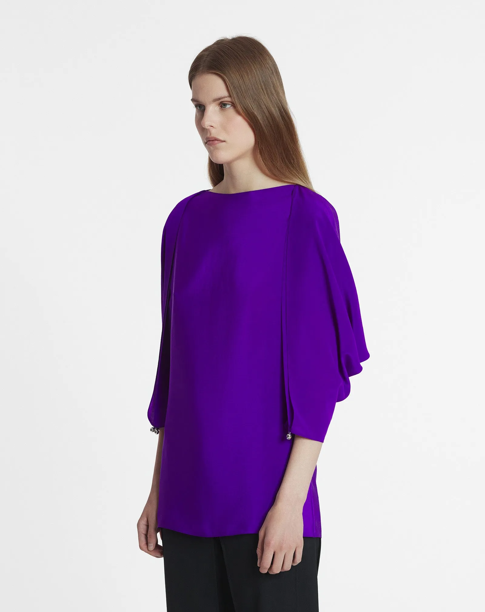 SILK TOP WITH OPENWORK SLEEVES sold by Lanvin product image thumbnail 3