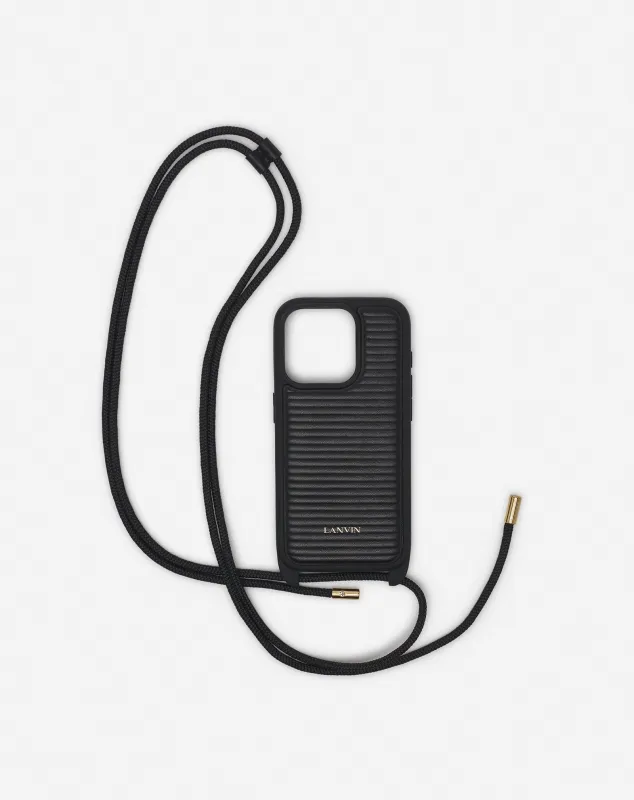 CONCERTO ARPÈGE LEATHER CASE FOR IPHONE 15 sold by Lanvin