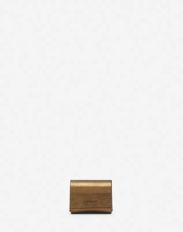LANVIN SIGNATURE CASE FOR AIRPODS PRO IN METALLIC GRAINED LEATHER sold by Lanvin