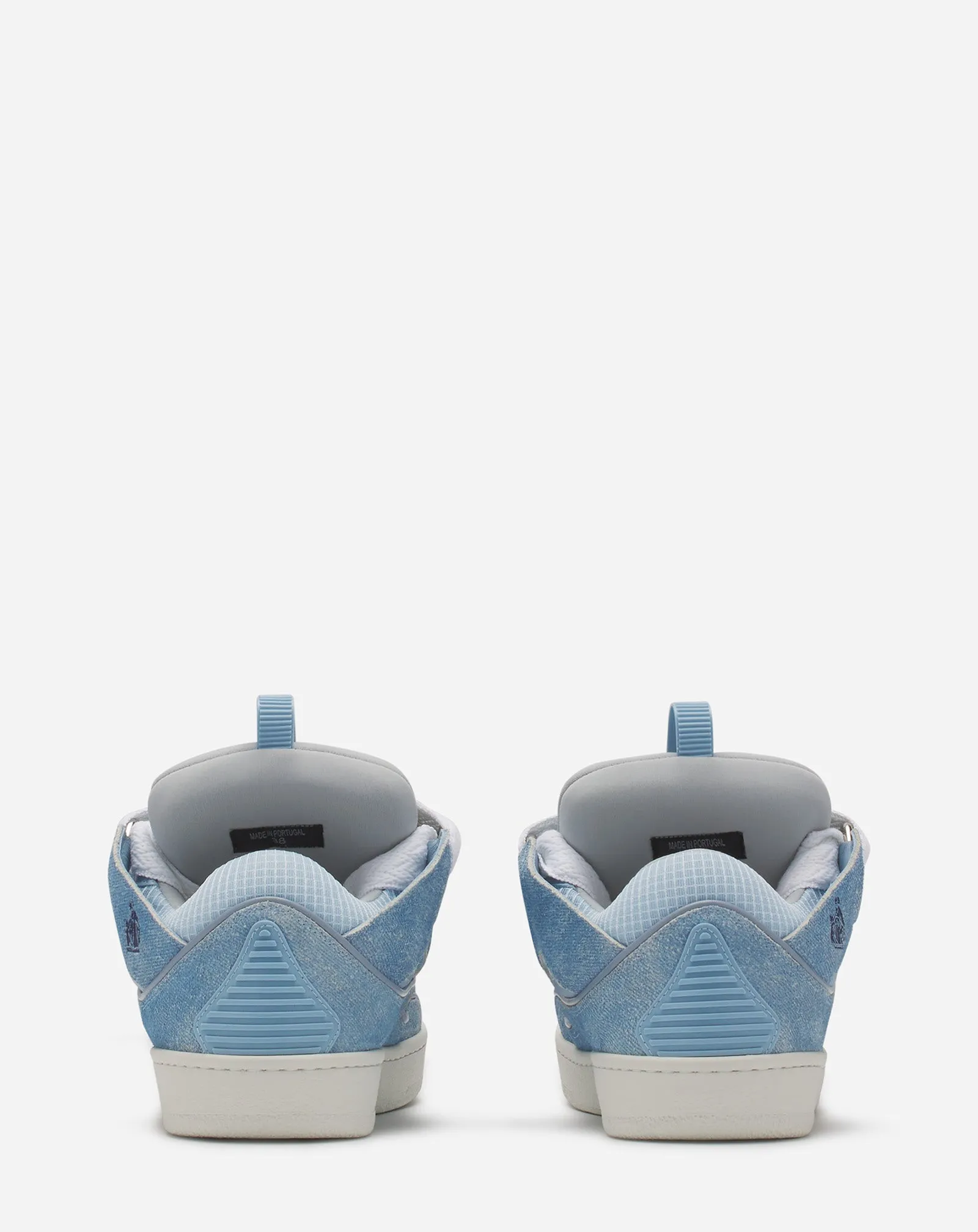 CURB DENIM-EFFECT LEATHER SNEAKERS sold by Lanvin product image thumbnail 4