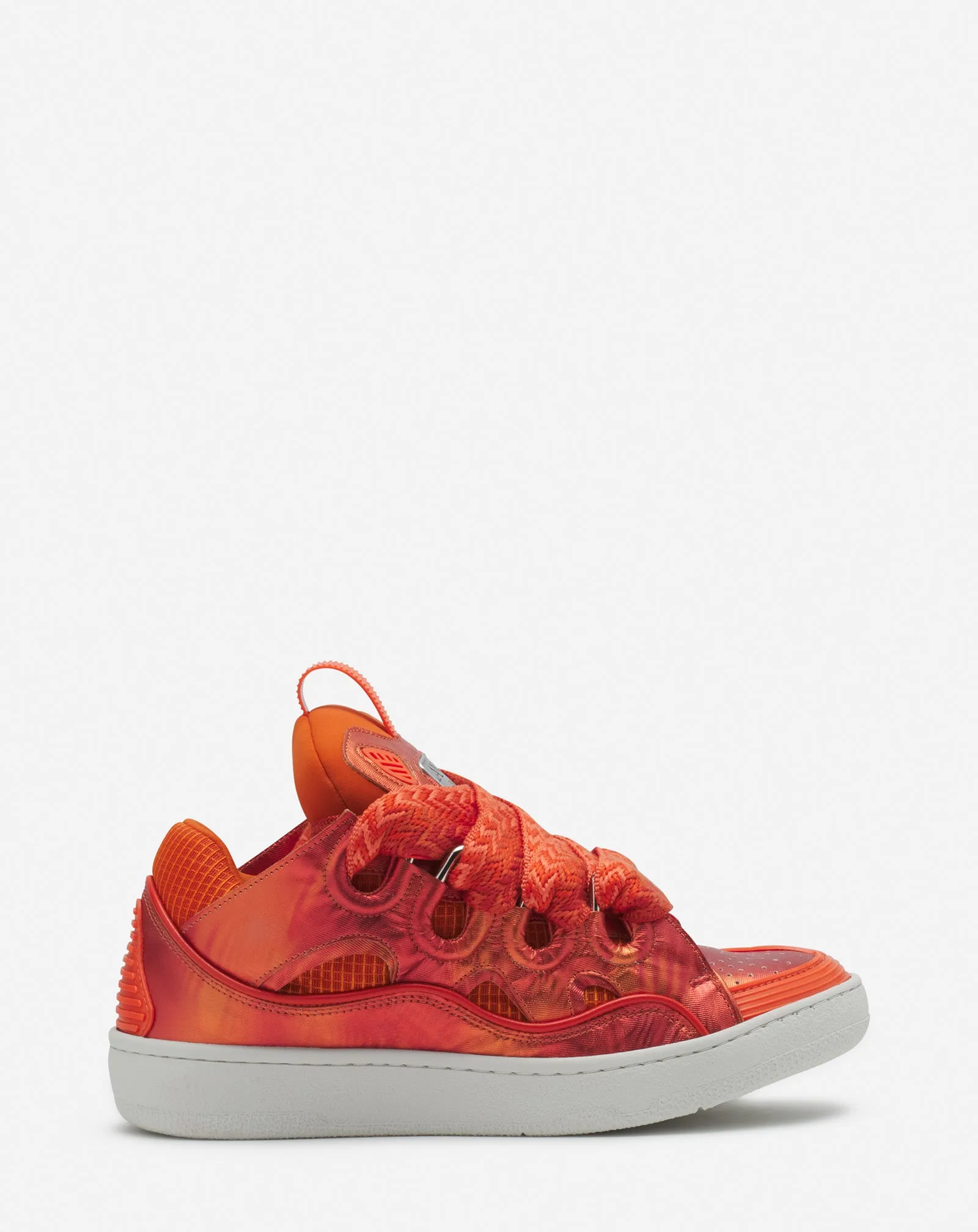 CURB HOLOGRAM-EFFECT LEATHER SNEAKERS sold by Lanvin