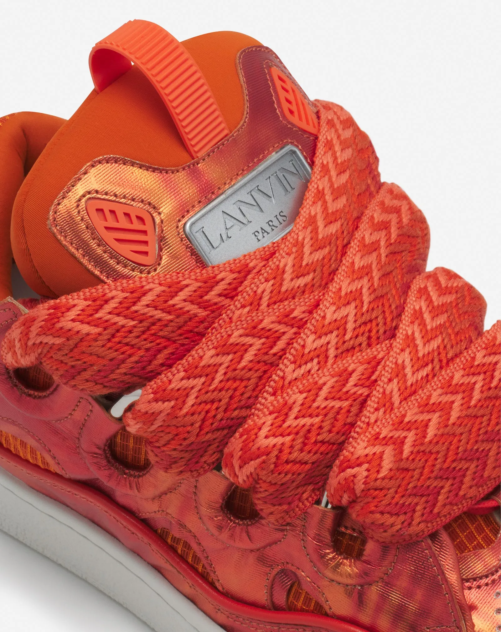 CURB HOLOGRAM-EFFECT LEATHER SNEAKERS sold by Lanvin product image thumbnail 5