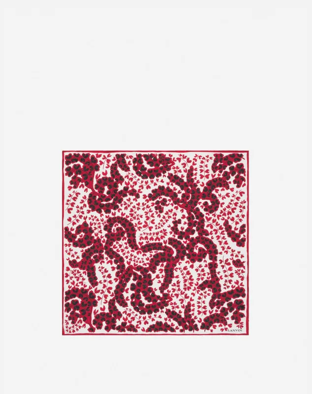 LANVIN ÉTÉ SILK SCARF WITH A RATEAU PRINT sold by Lanvin