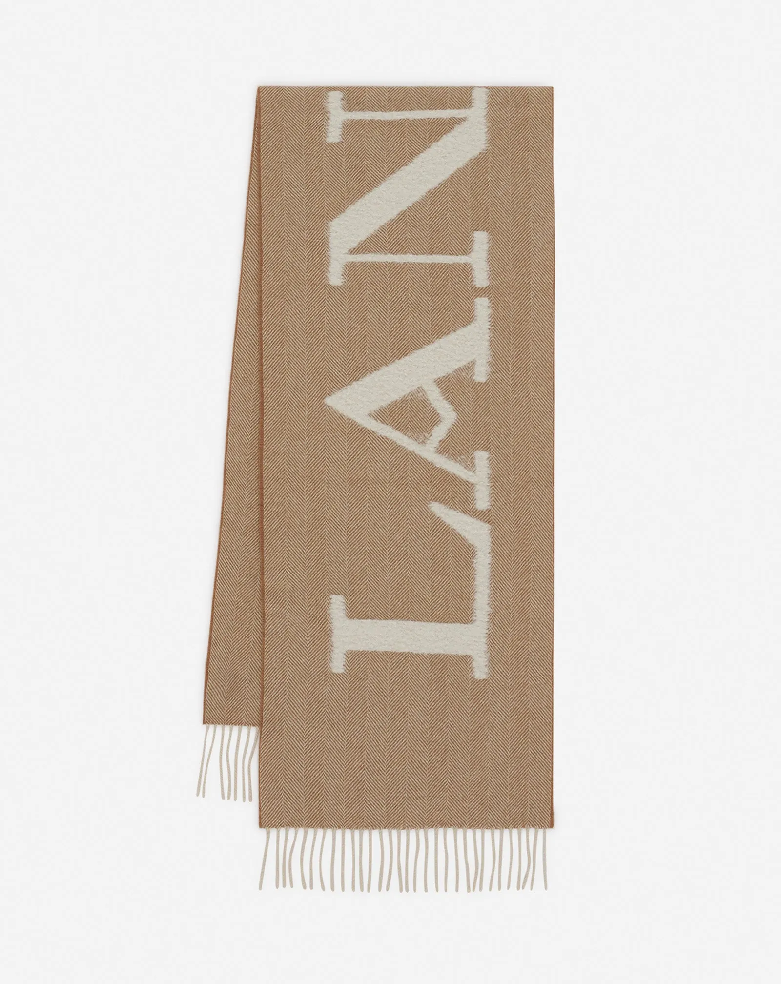 LANVIN SIGNATURE FRINGED WOOL SCARF sold by Lanvin